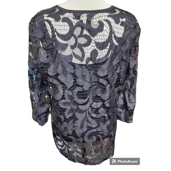 Lace Top Set Black Size Large Artsy Boho Skye's The Limit - Picture 4 of 8